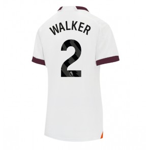 Manchester City Kyle Walker #2 Bortatröja Kvinnor 2023-24 Kortärmad